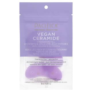 Pacifica, Vegan Ceramide, Hydration Fill Undereye & Smile Line Jelly Patches, Fragrance-Free, 4 Patches, 0.33 fl oz (10 ml)