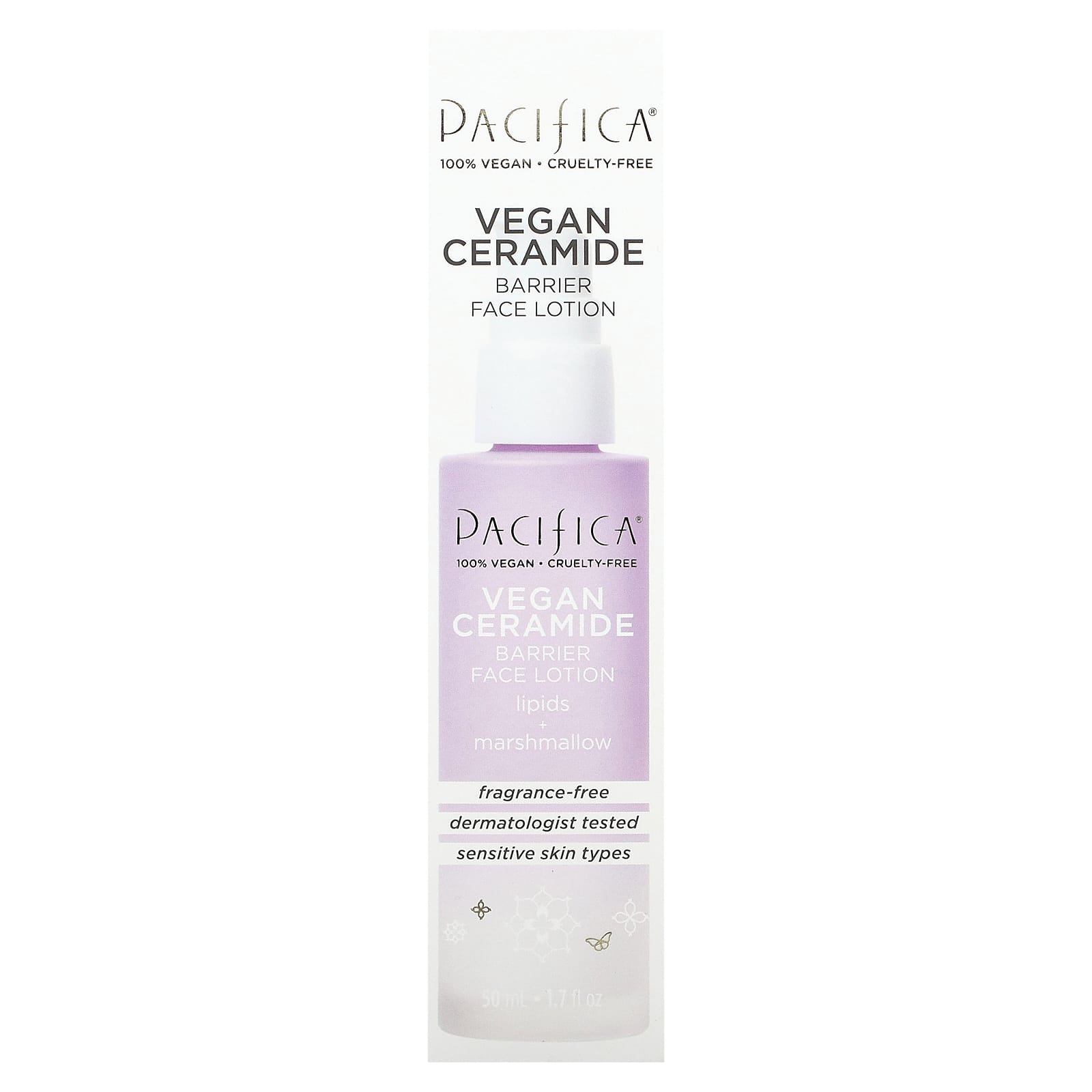 Pacifica, Vegan Ceramide, Barrier Face Lotion, Fragrance Free, 1.7 Fl ...