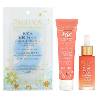 Pacifica, Kit de Cuidados com a Pele Glow para Bebês, Conjunto de 3 Peças