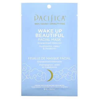 Pacifica, Wake Up Beautiful, Mascarilla de belleza facial, Retinoide granactivo, Mascarilla en 1 lámina, 18 ml (0,6 oz. Líq.)