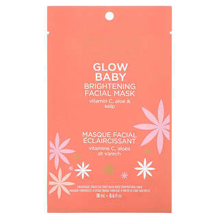 Pacifica, Glow Baby, Masque beauté illuminateur pour le visage, 1 masque en tissu, 18 ml
