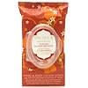 Natural Skincare, Hand & Body Lotion Wipes, Tuscan Blood Orange, 30 Paraben Free Towelettes