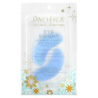 Pacifica, Eye Bright, Undereye Vitamina C Sérum Máscara de Beleza, 2 Adesivos, 7 ml (0,23 fl oz)