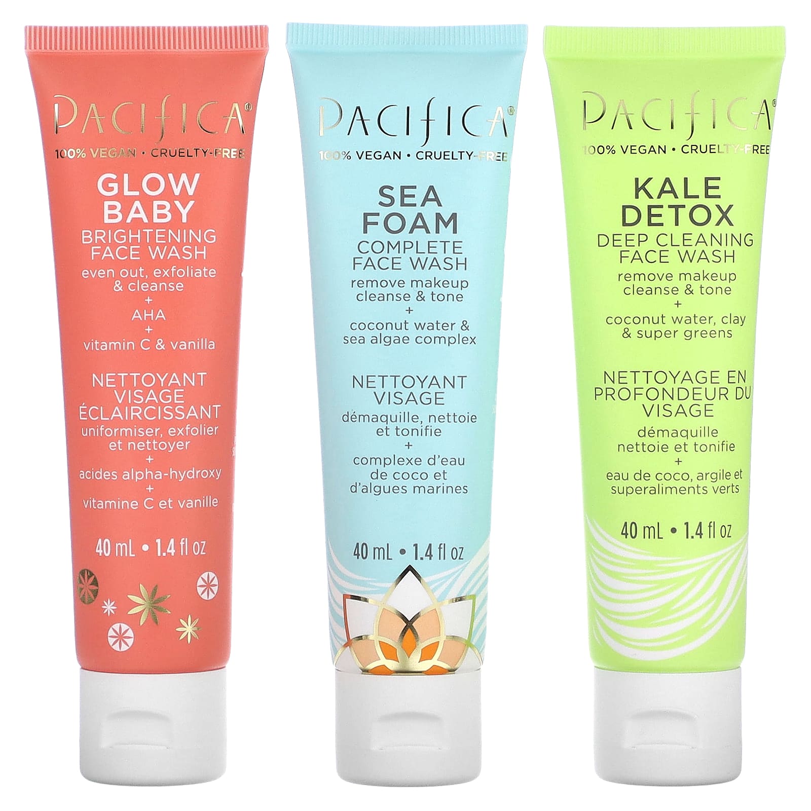 Pacifica, Face Wash Stars, 3 Pack, 1.4 fl oz (40 ml) Each