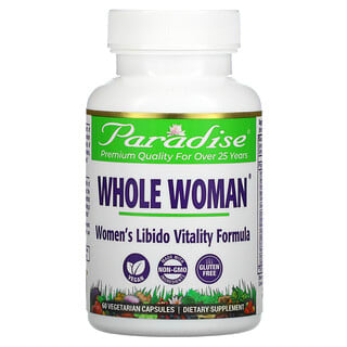 Paradise Herbs, Whole Woman, Formule vitalité pour la libido pour les femmes, 60 capsules végétariennes