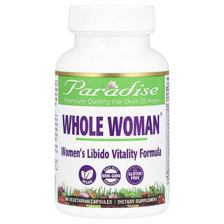 Paradise Herbs, Whole Woman, Libido-Vitalitäts-Formel für Frauen, 60 vegetarische Kapseln