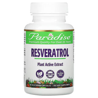 Paradise Herbs, Resveratrol, 60 cápsulas vegetales
