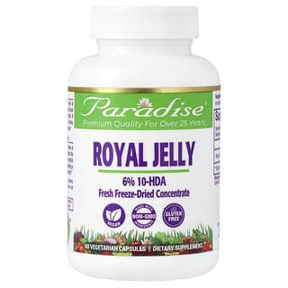 Paradise Herbs, Royal Jelly, 60 Vegetarian Capsules