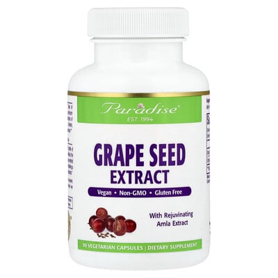 Paradise Herbs, Grape Seed Extract, 90 Vegetarian Capsules