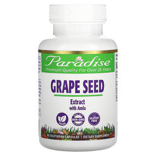 Paradise Herbs, Grape Seed Extract with Amla, 90 Vegetarian Capsules