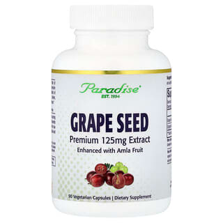 Paradise Herbs, Grape Seed Extract, 90 Vegetarian Capsules