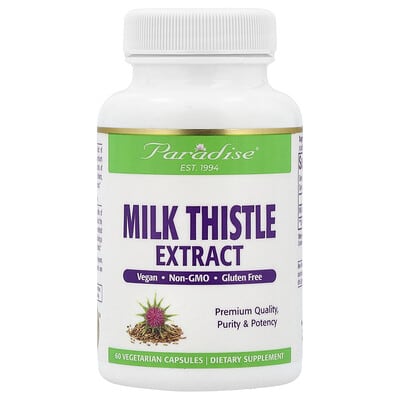 Paradise Herbs, Milk Thistle Extract, 60 Vegetarian Capsules (250 mg each)