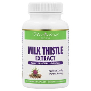 Paradise Herbs, Milk Thistle Extract, 60 Vegetarian Capsules