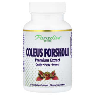 Paradise Herbs, Coleus Forskolii, 60 kapsułek wegetariańskich (250 mg na kapsułkę)
