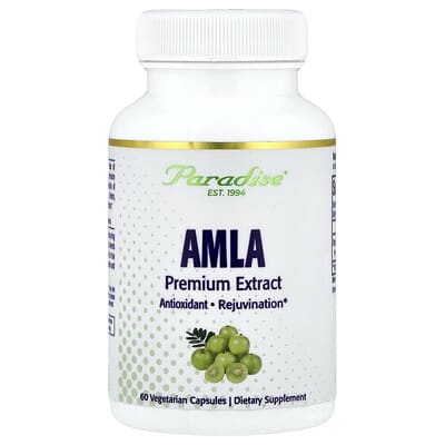 Paradise Herbs, Amla, 60 Vegetarian Capsules (250 mg per Capsule)