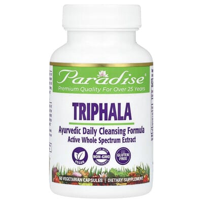Paradise Herbs, Organic Triphala, 60 Vegetarian Capsules