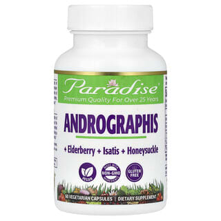 Paradise Herbs, Andrographis, 60 capsules végétariennes