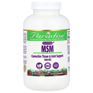 Paradise Herbs, МСМ, 1000 мг, 180 вегетарианских капсул
