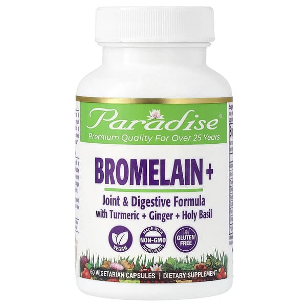 Bromelain+, 60 Vegetarian Capsules