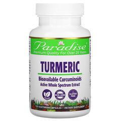 Paradise Herbs, Cúrcuma, 120 cápsulas vegetales