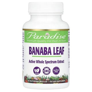 Paradise Herbs, Feuille de banaba, 60 capsules végétariennes