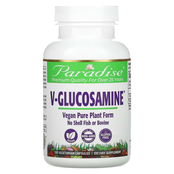 Paradise Herbs, V-Glucosamine, V-Glucosamin, 120 pflanzliche Kapseln