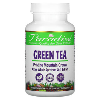 Paradise Herbs, Зеленый чай, 120 вегетарианских капсул