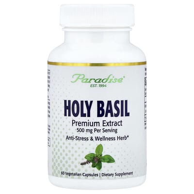 Paradise Herbs, Holy Basil, 60 Vegetarian Capsules (250 mg per Capsule)