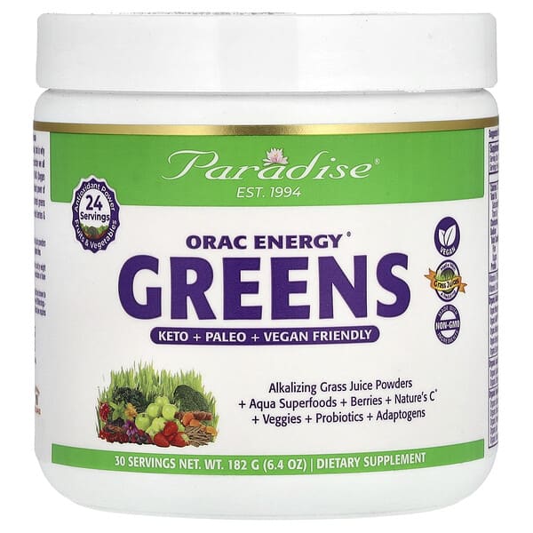 Paradise Herbs, ORAC Energy Greens, 6.4 oz (182 g)