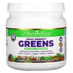 Paradise Herbs‏, תוסף תזונה Greens עם ירקות ירוקים מבית ORAC-Energy‏, 364 גרם (12.8 אונקיות)