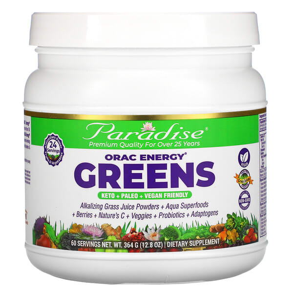 Paradise Herbs‏, ORAC-Energy Greens‏، 12.8 أونصة (364 جم)