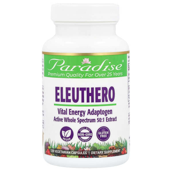 Eleuthero, 120 Vegetarian Capsules (250 mg per Capsule)