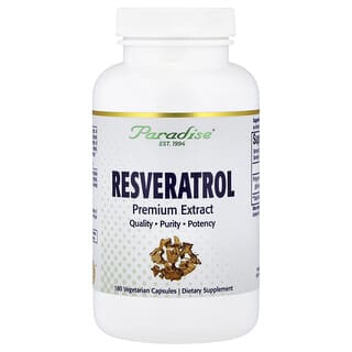 Paradise Herbs, Extrait de resvératrol, 180 capsules végétariennes (100 mg par capsule)