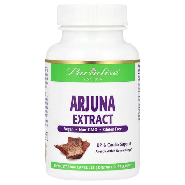 Paradise Herbs, Arjuna Extract, 60 Vegetarian Capsules (250 mg per Capsule)