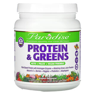 Paradise Herbs, 蛋白质和绿色食品，原味，16 盎司（454 克）