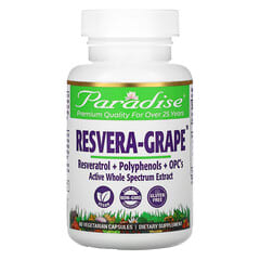Paradise Herbs, Uva resvera, 60 cápsulas vegetales