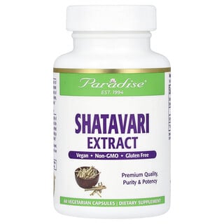 Paradise Herbs, Shatavari Extract, 60 Vegetarian Capsules