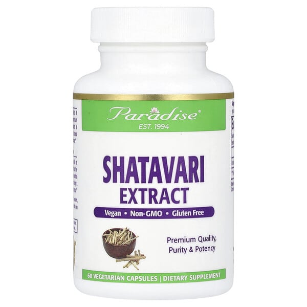 Shatavari Extract, 60 Vegetarian Capsules (250 mg per Capsule)