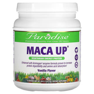 Paradise Herbs, Maca Up, Vegetarian Energy Protein, Vanilla, 15.87 oz (450 g)