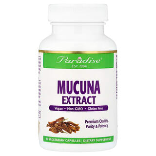 Paradise Herbs, Mucuna Extract, 60 Vegetarian Capsules (250 mg per Capsule)