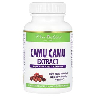Paradise Herbs, Camu Camu Extract, 60 Vegetarian Capsules