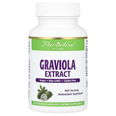 Paradise Herbs, Annona Extract, 250 mg, 60 Vegetarian Capsules