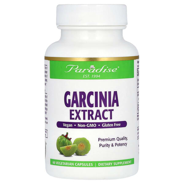 Paradise Herbs, Garcinia Extract, 60 Vegetarian Capsules