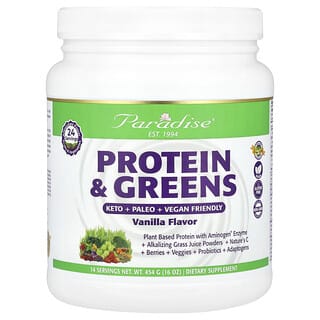 Paradise Herbs, Protein & Greens, Baunilha, 454 g (16 oz)