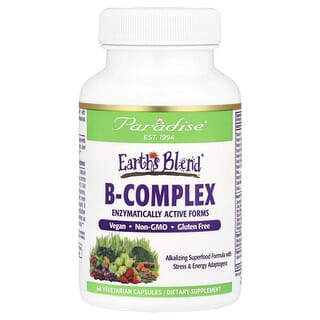 Paradise Herbs, Earth's Blend, Complexe B avec Nature's C, 60 capsules végétariennes