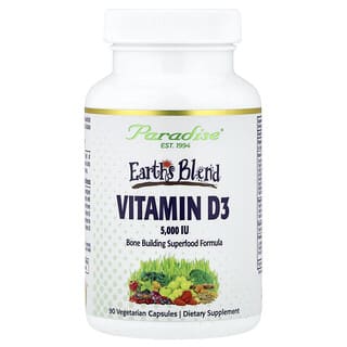 Paradise Herbs, Earth's Blend®, Vitamin D3, 90 Vegetarian Capsules