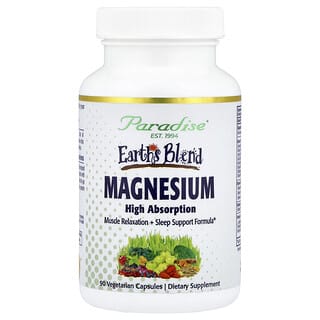 Paradise Herbs, Earth's Blend, Magnesio, 90 cápsulas vegetales