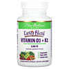 Earth's Blend, Vitamine D3 + K2, 5000 UI, 90 capsules végétariennes