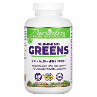 Paradise Herbs, Зелень для похудения, 120 вегетарианских капсул