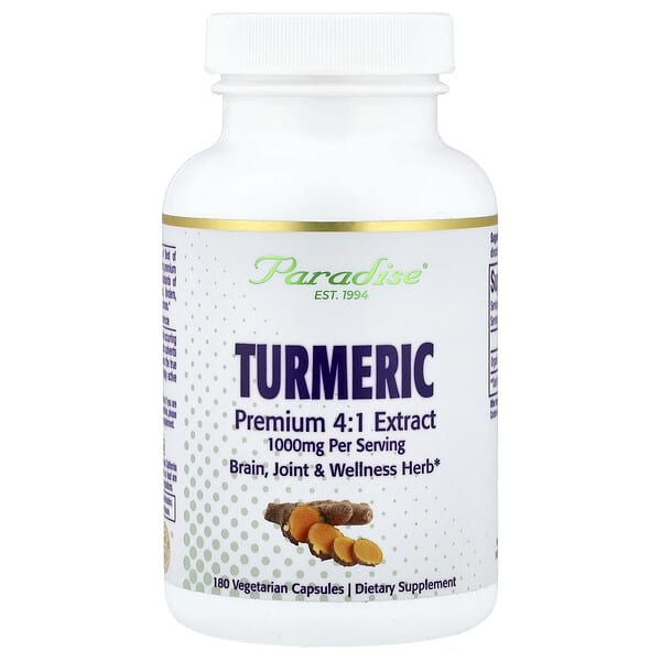 Turmeric, 180 Vegetarian Capsules (500 mg per Capsule)
